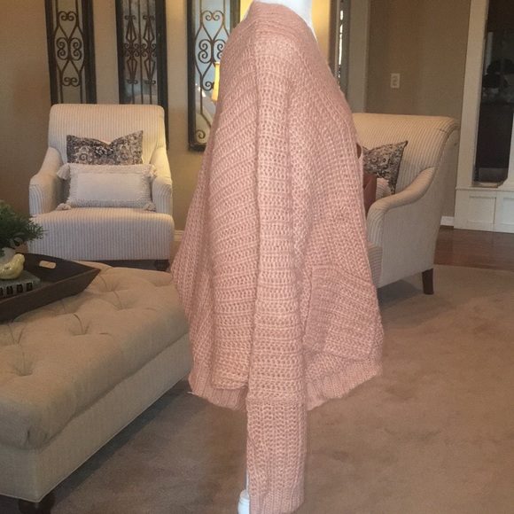 Chunky Knit Oversized Peach Sweater Cardigan ❤️ - Picture 11 of 15